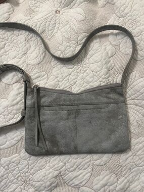 HOBO  Gray Suede Crossbody Bag